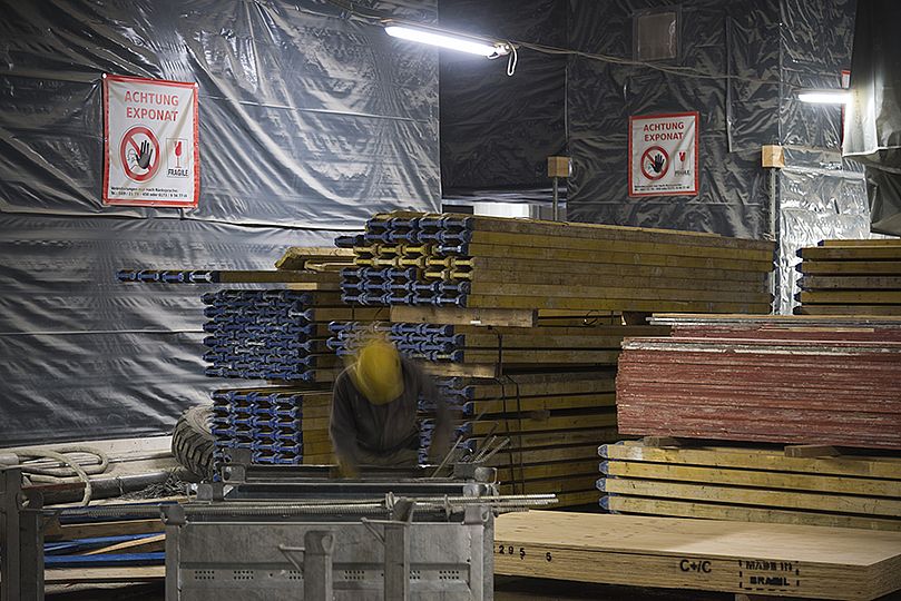 Blick in die Baustelle.
